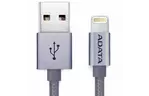 Дата кабель USB 2.0 – Lightning 1.0m Titanium ADATA (AMFIAL-100CMK-CTI)