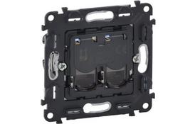 Компьютерная розетка LEGRAND подвійна RJ45 Кат.5е UTP Valena IN'MATIC (753041) - Фото