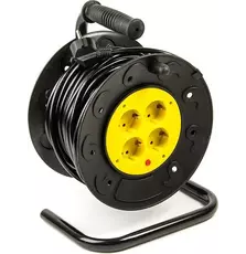 Сетевой удлинитель PowerPlant на катушке 20 м, 2x1.0мм2, 8А, 4 розетки (JY-2000/20) (PPRA08M200S4)