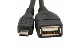 Дата кабель USB 2.0 Micro 5P to AF OTG 0.1m Atcom (3792) - Фото