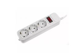 Сетевой фильтр питания Maxxter SPM3-G-6G серый 1.8 м кабель, 3 розетки (SPM3-G-6G) - Фото