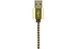 Дата кабель USB 2.0 AM to Lightning Gold Edition Carbon Gold Gelius (45845)