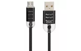 Дата кабель USB 2.0 AM to Micro 5P Pro Wave Light Black Gelius (63260) - Фото