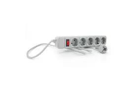 Мережевий фільтр живлення Merlion 5 розеток, 10м, grey (G5100) - Фото