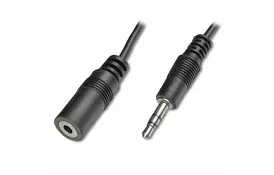 Кабель мультимедийный Jack 3.5mm male to Jack 3.5mm female 1.5m DIGITUS (AK-510200-015-S) - Фото