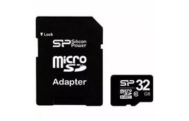 Карта памяти Silicon Power 32Gb microSDHC class 10 (SP032GBSTH010V10-SP) - Фото