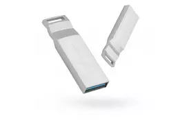 USB флеш накопитель eXceleram 64GB U2 Series Silver USB 3.1 Gen 1 (EXP2U3U2S64) - Фото