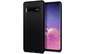 Чехол Spigen для Galaxy S10+ 2019 (G975) Liquid Air Matte Black - Фото