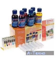 Комплект перезаправляемых картриджей WWM Epson R270/615/T50/59/TX700W/TX710W+ELECTRA (RC.T082U)