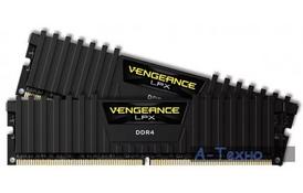 Модуль памяти для компьютера DDR4 16GB (2x8GB) 2400 MHz Vengeance LPX Black CORSAIR (CMK16GX4M2A2400C16) - Фото