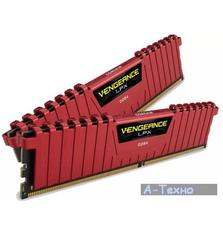 Модуль памяти для компьютера DDR4 16GB (2x8GB) 3000 MHz Vengeance LPX Red CORSAIR (CMK16GX4M2B3000C15R)