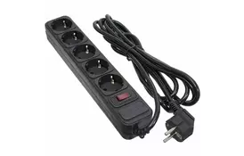Сетевой фильтр питания PATRON 3.0 m3*1mm2 (SP-1053) 5 розеток BLACK (EXT-PN-SP-1053) - Фото