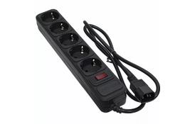 Сетевой фильтр питания PATRON 1 m3*1mm2 (SP-1053U) 5 розеток BLACK (EXT-PN-SP-1053U) - Фото