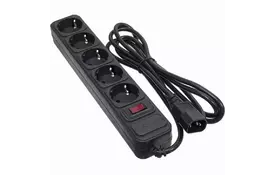 Сетевой фильтр питания PATRON 2 m3*1mm2 (SP-1055U) 5 розеток BLACK (EXT-PN-SP-1055U) - Фото