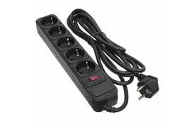 Сетевой фильтр питания PATRON 3.0 m3*1.5mm2 (SP-1653) 5 розеток BLACK (EXT-PN-SP-1653) - Фото