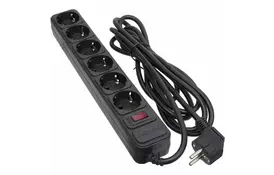 Сетевой фильтр питания PATRON 3.0 m3*1.5mm2 (SP-1663) 6 розеток BLACK (EXT-PN-SP-1663) - Фото