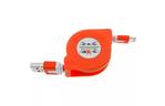 Дата кабель USB 2.0 AM to Lightning 1.0m TKX-67 Flat Orange TOTO (F_57482)