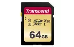 Карта памяти TRANSCEND SDXC 64GB Class 10 UHS-I U3 V30 R95/W60 MB/s (TS64GSDC500S)