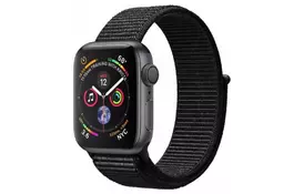 Смарт-годинник Apple Watch Series 4 GPS, 44mm Space Grey Aluminium Case with Blac (MU6E2UA/A) - Фото