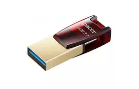 USB флеш накопитель Apacer 64GB AH180 Red Type-C Dual USB 3.1 (AP64GAH180R-1) - Фото