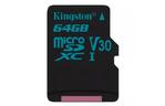 Карта памяти Kingston 64GB microSDXC class 10 UHS-I U3 Canvas Go (SDCG2/64GBSP)