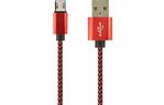 Дата кабель USB 2.0 AM to Micro 5P Gold Edition Carbon Red Gelius (45842)