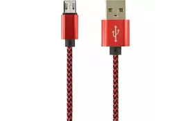 Дата кабель USB 2.0 AM to Micro 5P Gold Edition Carbon Red Gelius (45842) - Фото