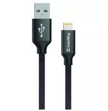 Дата кабель USB 2.0 AM to Lightning 1.0m black ColorWay (CW-CBUL004-BK)
