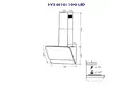 Вытяжка кухонная MINOLA HVS 66102 BL 1000 LED
