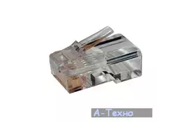 Коннектор RJ45 cat.5e UTP 8P8C 50 mkm Hypernet (P88U-C5E-C1) - Фото