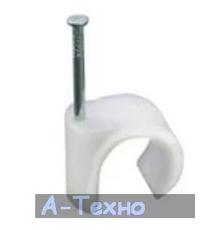 Скоба для крепления кабеля 6х6 мм 100шт EvroMedia (CC-6)