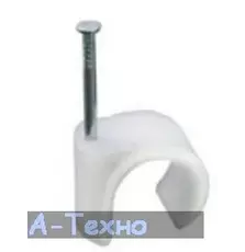 Скоба EvroMedia для крепления кабеля 7х7 мм 100шт (CC7)