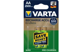 Аккумулятор VARTA Rechargeable ACCU ENDLESS AA 2500 mAh BLI 2 NI-MH (56686101402) - Фото