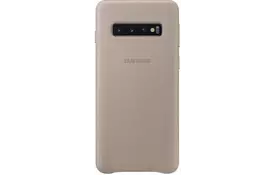 Чехол для моб. телефона Samsung Galaxy S10 (G973) Leather Cover Gray (EF-VG973LJEGRU) - Фото