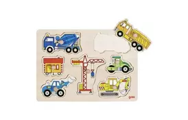 Пазл-вкладыш goki Строительный транспорт (57593G) - Фото