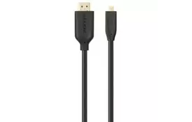 Кабель мультимедийный HDMI A to HDMI D (micro), 1.0m Belkin (F3Y030bf1M) - Фото
