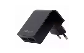 Зарядное устройство EnerGenie USB 2.1A black (EG-U2C2A-02) - Фото