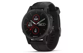 Смарт-часы Garmin Fenix 5S Plus Sapphire Black with Black Silicone (010-01987-78) - Фото