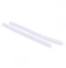 Спираль пласт. Agent A5, 4:1,  8мм, бел, уп/100