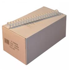 Пружины пластиковые Agent 25мм бел, уп/50.