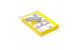 Обл. А4 пластик Agent "Grain" 400 мк жовт, уп/100 - Фото