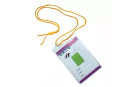 Беджи вертикальные CD-108 А (105х65) на шнурке, уп/100 - Фото