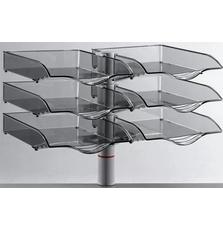 Поворотный лоток для бумаг Novus CopySwinger Duo III, на струбцине, серый