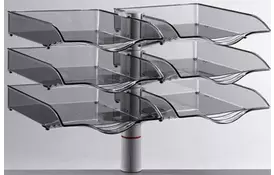 Поворотный лоток для бумаг Novus CopySwinger Duo III, на струбцине, серый - Фото