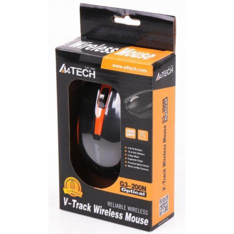 Мышка A4tech G3-200N Black+Orange - Фото 6