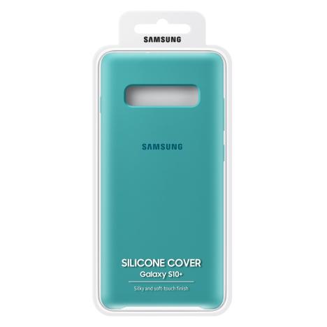 Чехол для Samsung S10+ (G975) Silicone Cover Green - Фото 3
