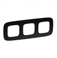 Электроустановочное изделие Valena ALLURE Legrand рамка 3 поста матовый чёрный