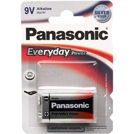 Батарейка Panasonic EVERYDAY POWER 6LF22 BLI 1 ALKALINE (6LF22REE/1BR) - Фото 1