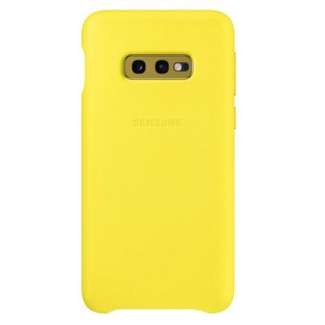 Чехол Samsung Leather Cover для смартфона Galaxy S10e (G970) Yellow (EF-VG970LYEGRU) - Фото 1