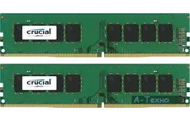 Модуль памяти для компьютера DDR4 16GB (2x8GB) 2400 MHz MICRON (CT2K8G4DFS824A) - Фото